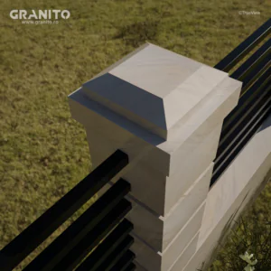 Capace pentru Gard Marmură Rușchița Alb-Gălbui - Image 12