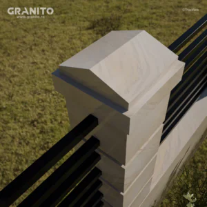 Capace pentru Gard Marmură Rușchița Alb-Gălbui - Image 9