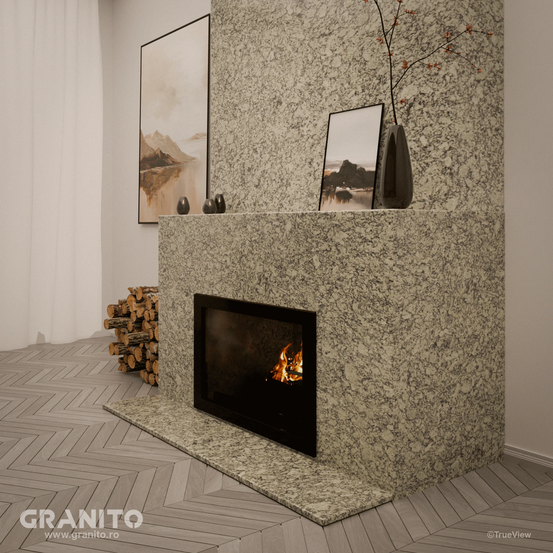 Șeminee Granit Bianco Fiesta - Image 1