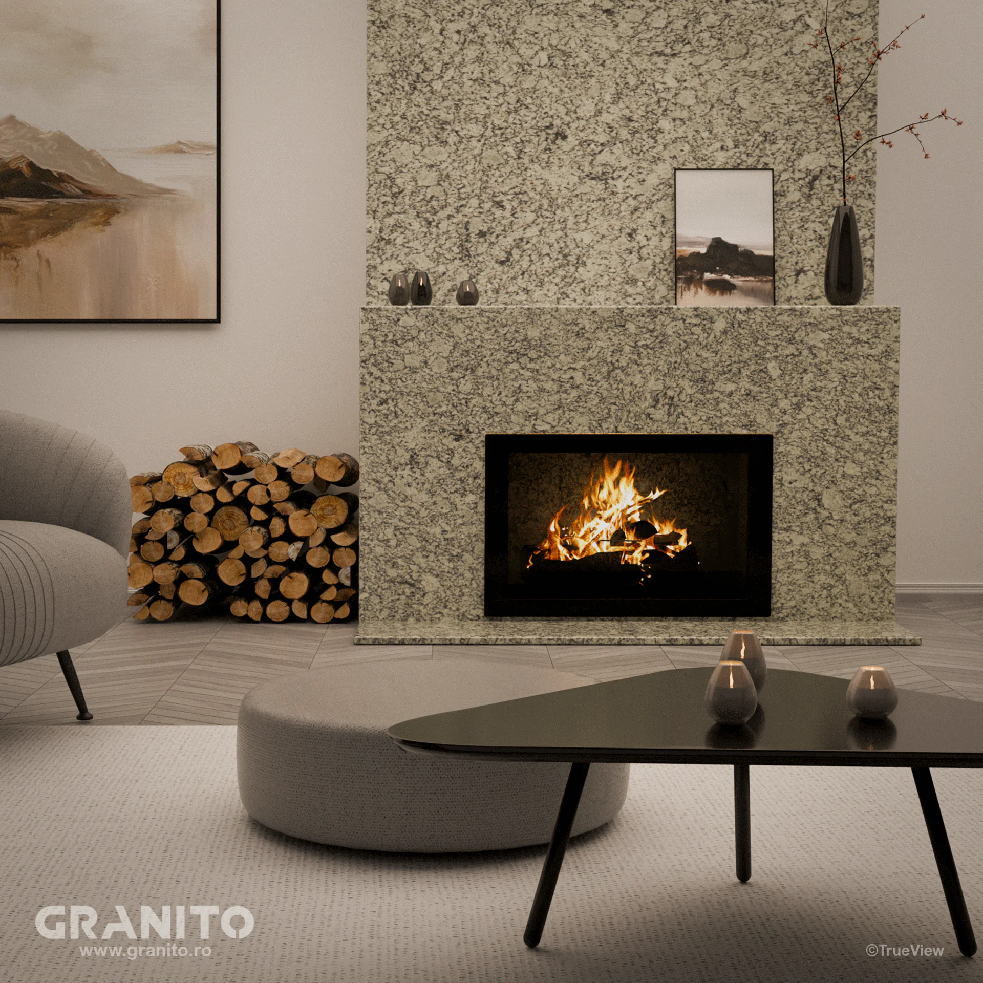 Șeminee Granit Bianco Fiesta - Image 4