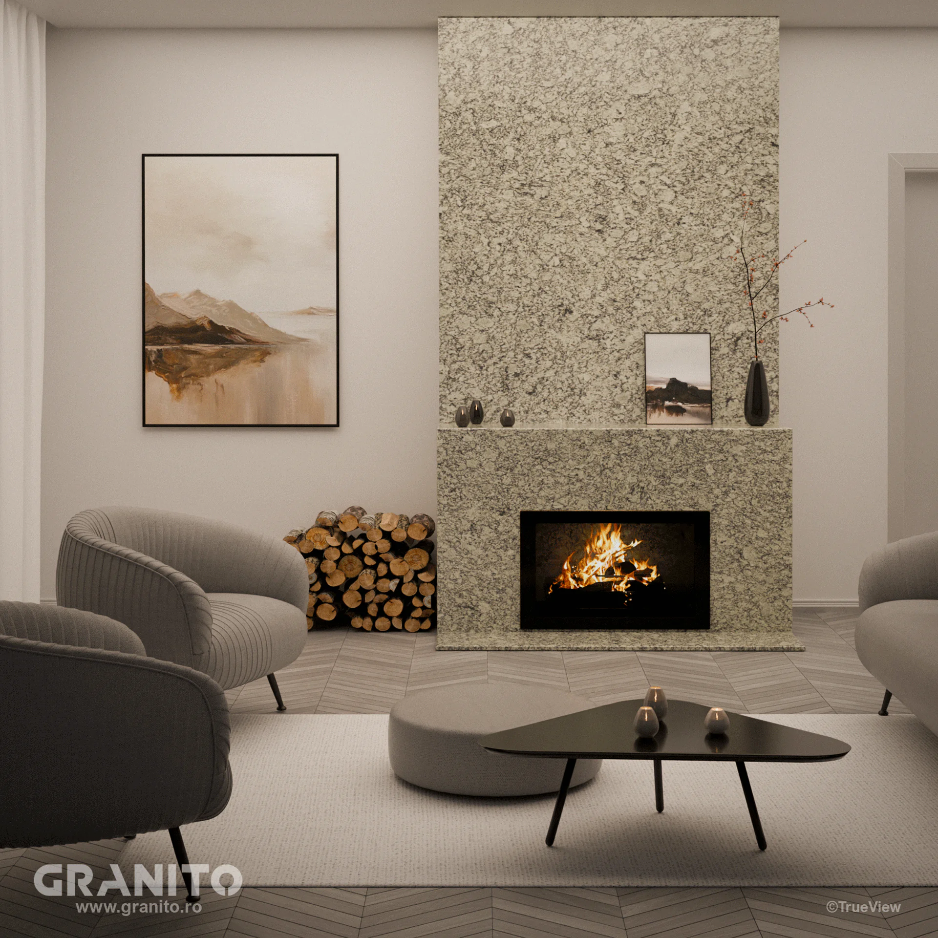 Șeminee Granit Bianco Fiesta - Image 3