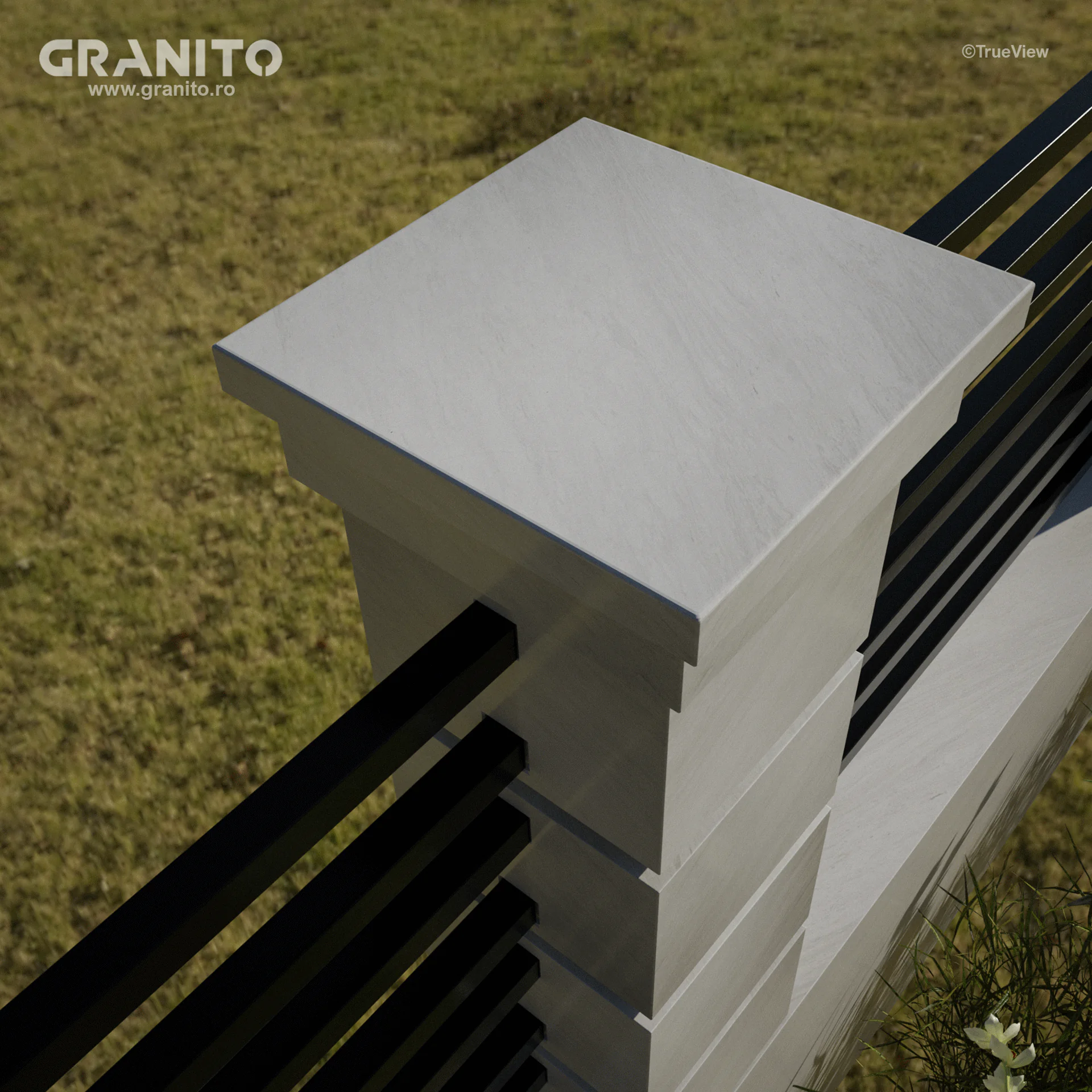 Capace pentru Gard Marmură Rușchița Alb - Image 10