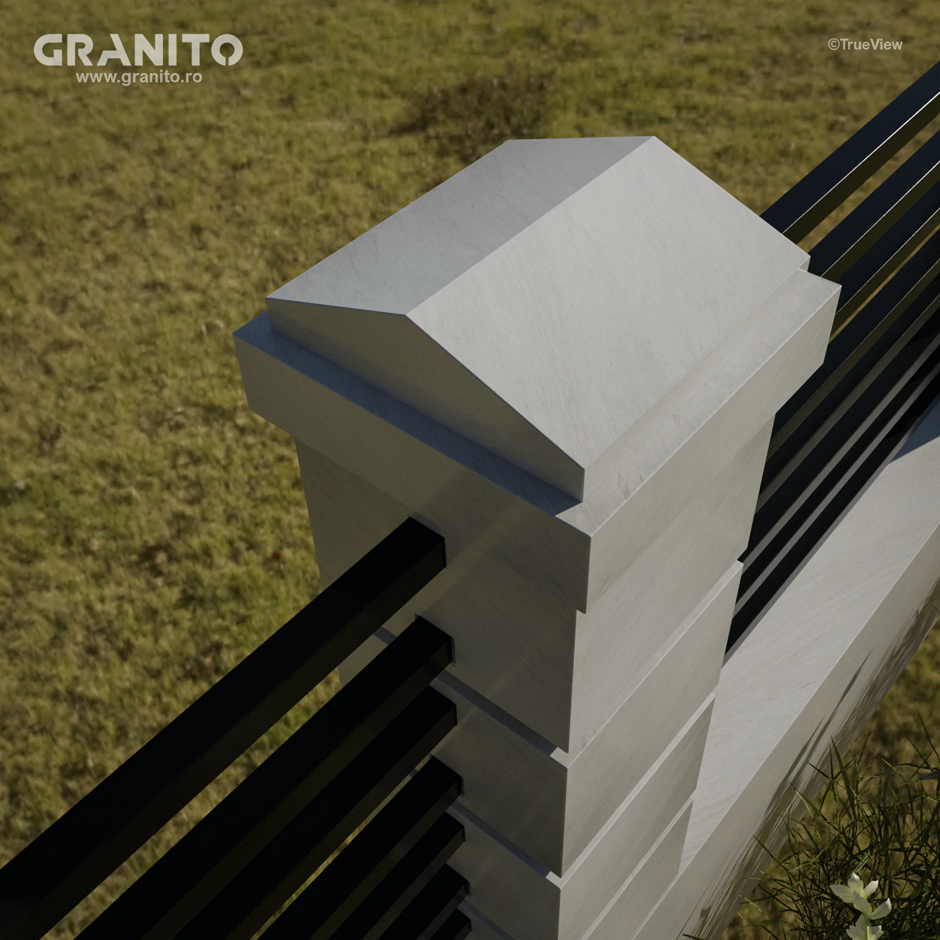 Capace pentru Gard Marmură Rușchița Alb - Image 7