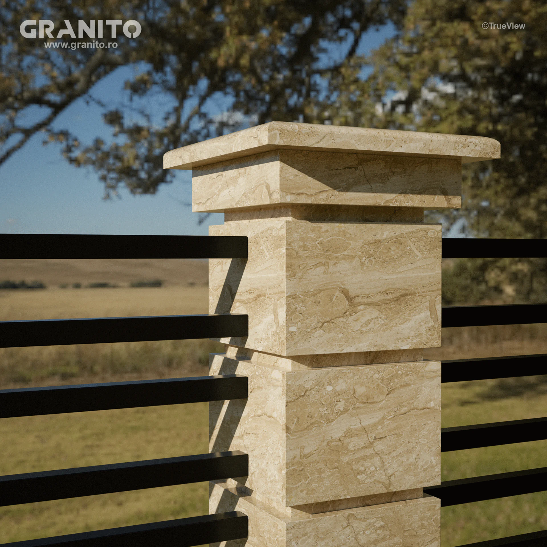 Capace pentru Gard Marmură Breccia Sarda - Image 1