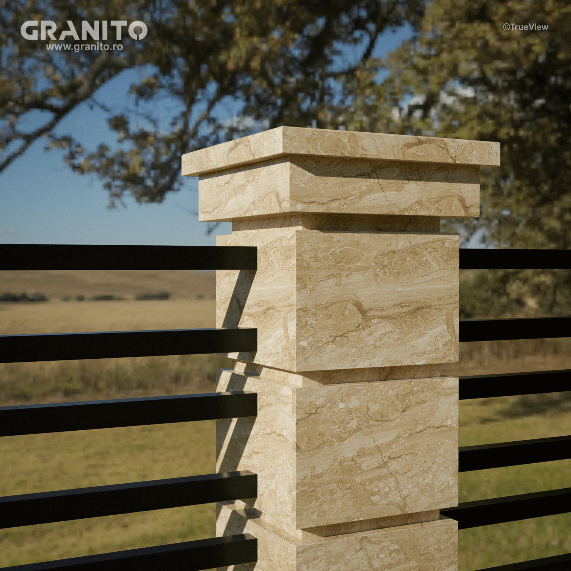 Capace pentru Gard Marmură Breccia Sarda - Image 6