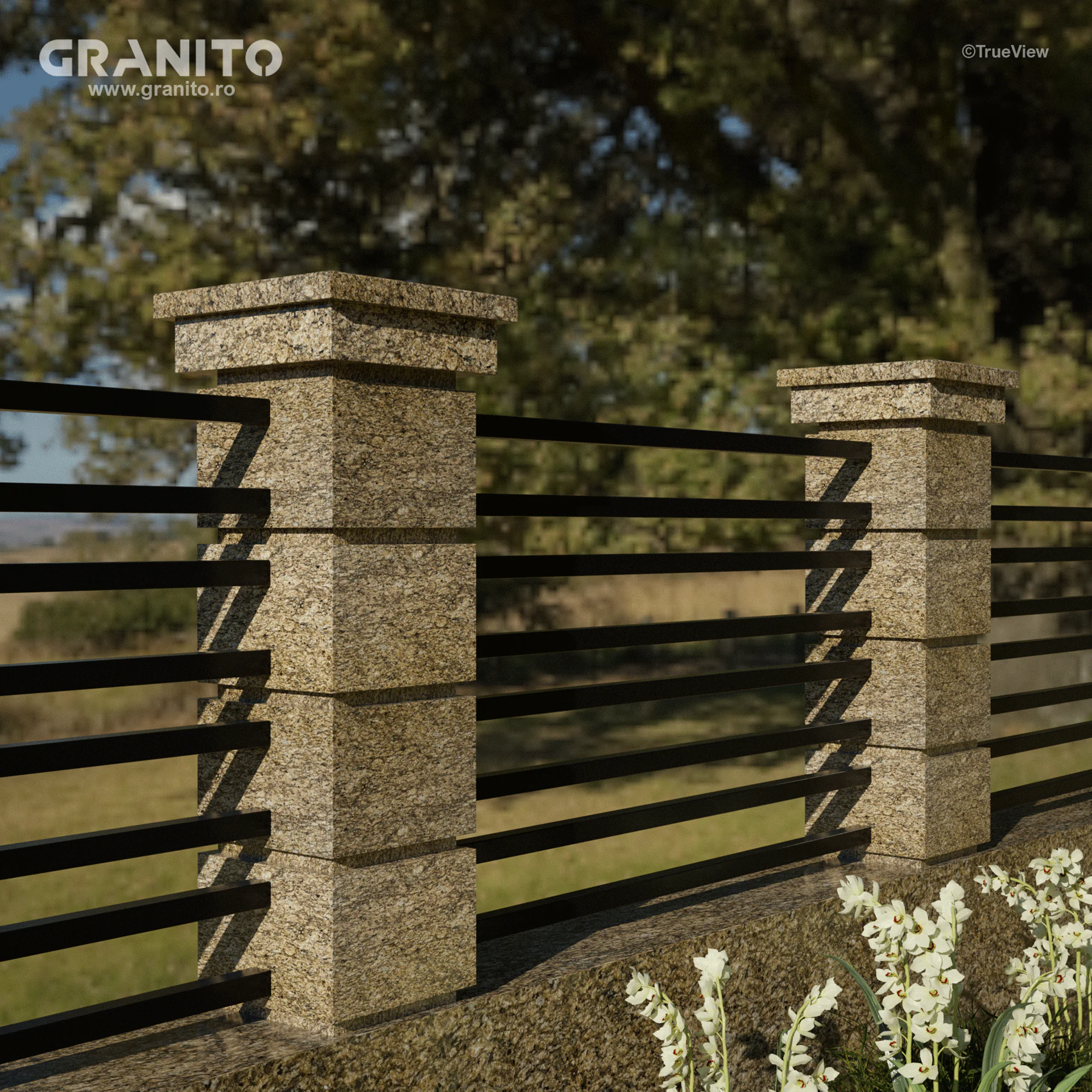 Capace pentru Gard Granit Veneciatus - Image 2