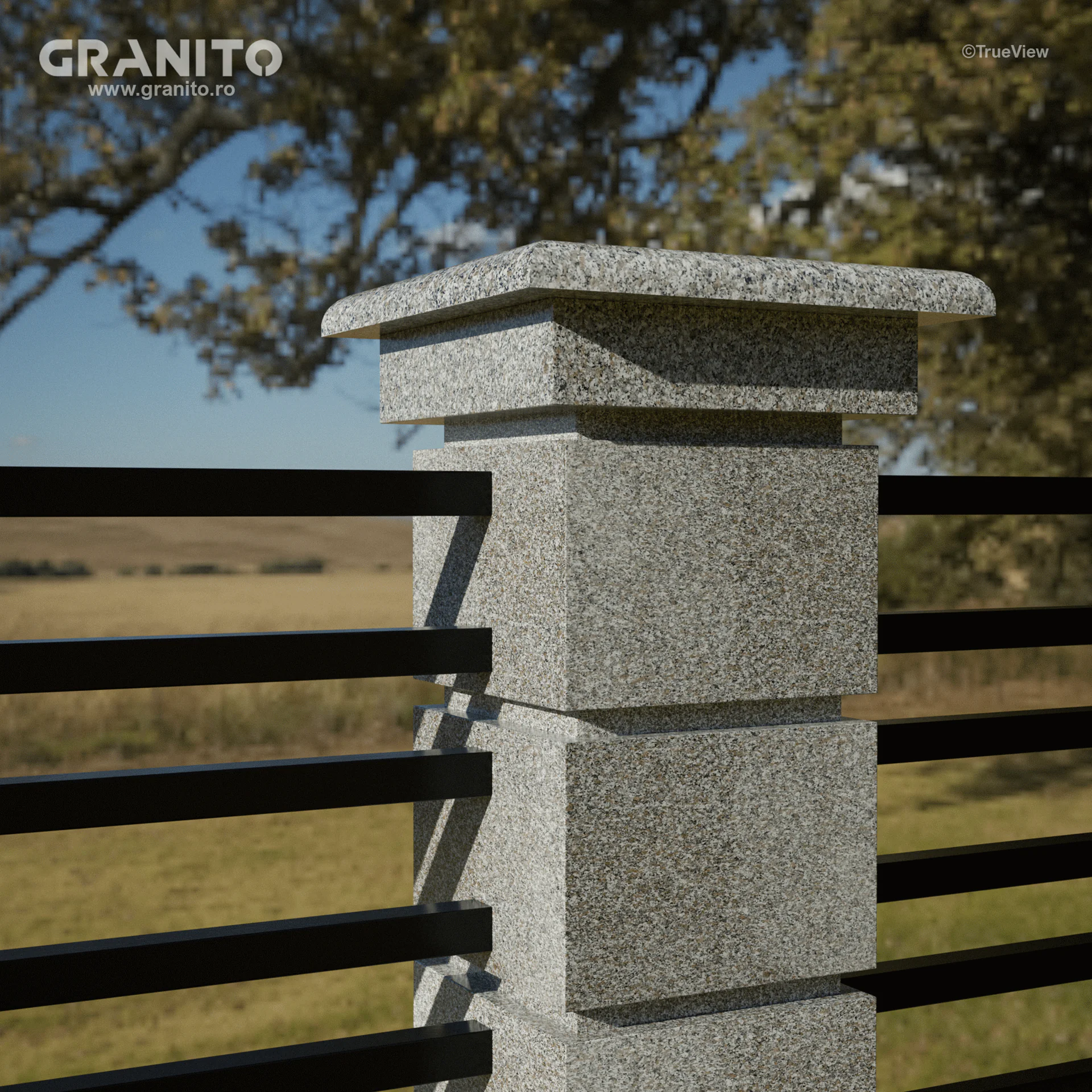 Capace pentru Gard Granit Rosa Beta - Image 1