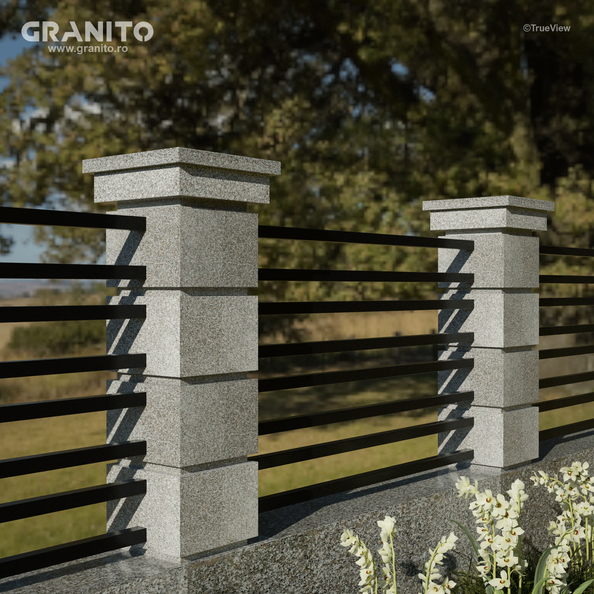 Capace pentru Gard Granit Rosa Beta - Image 5