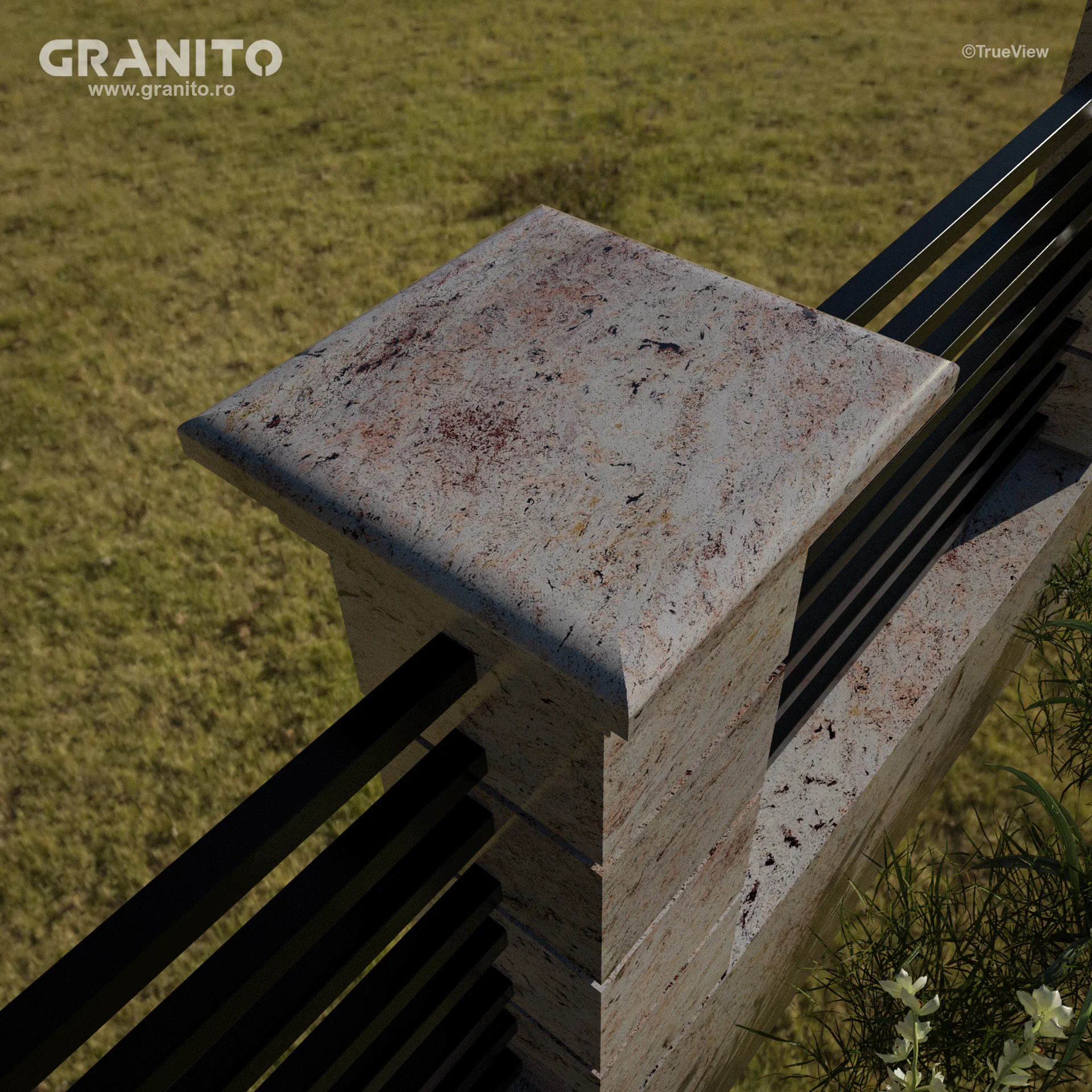 Capace pentru Gard Granit Ivory Brown - Image 1