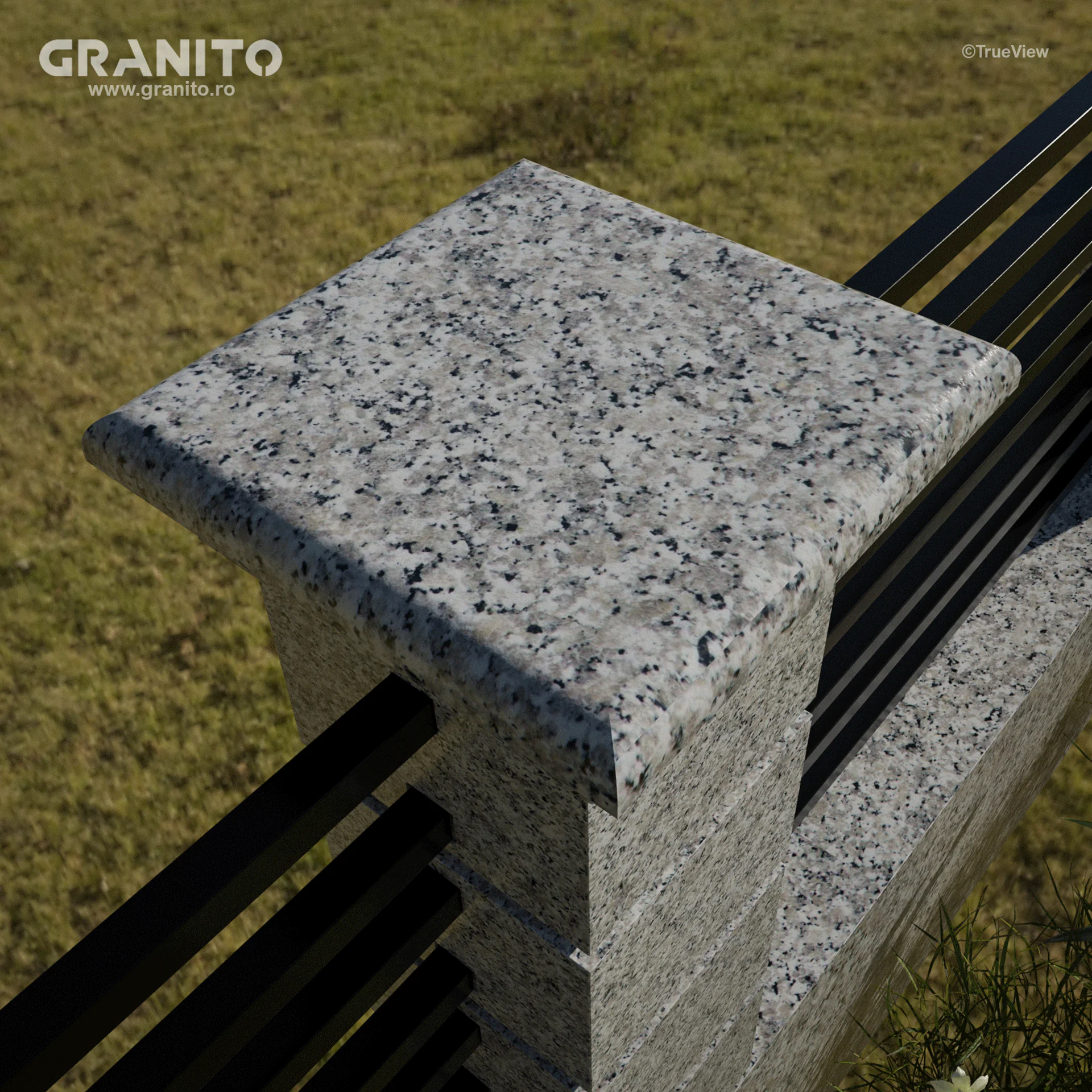 Capace pentru Gard Granit Bianco Sardo Periat - Image 4