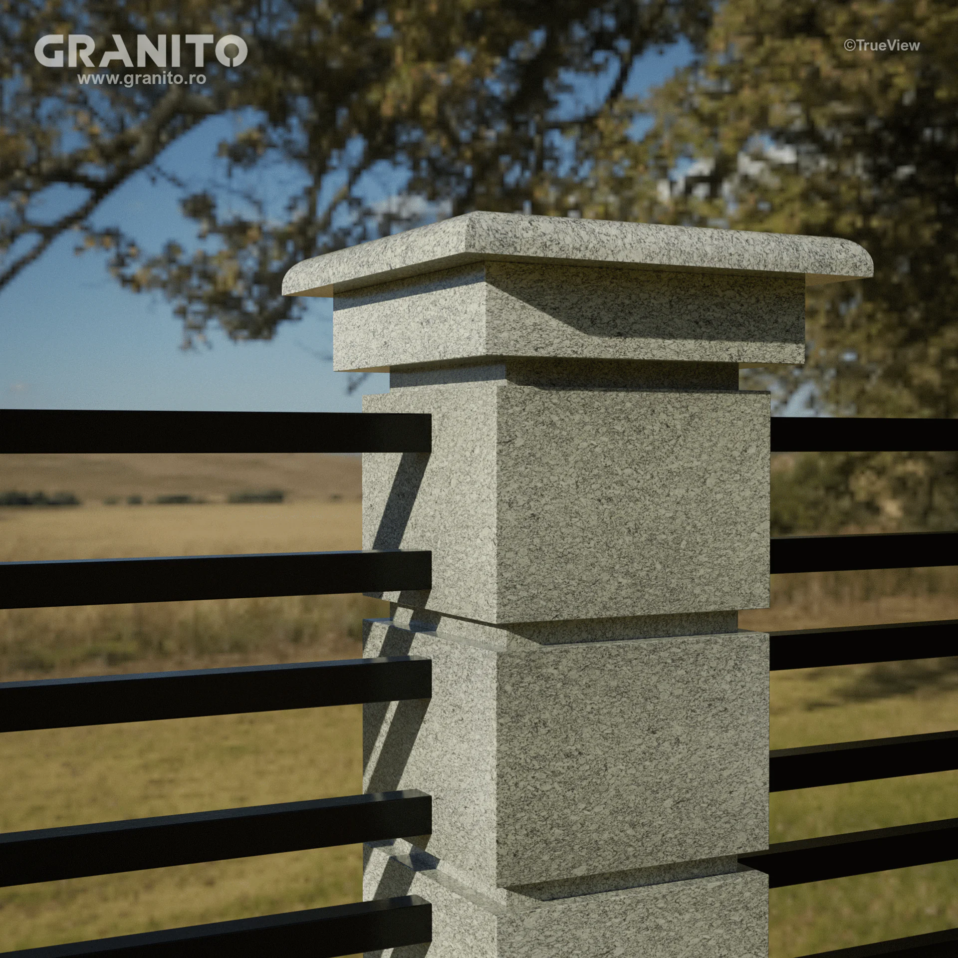 Capace pentru Gard Granit Bianco Fiesta - Image 1