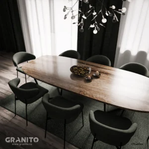 Mese Travertin Noce Vein Cut - Image 2