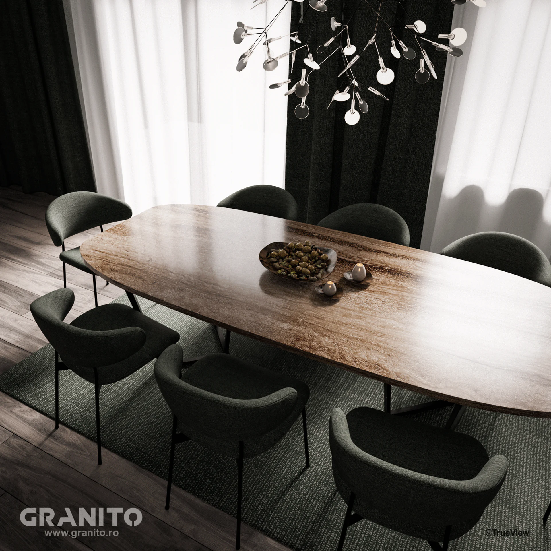 Mese Travertin Noce Vein Cut - Image 2