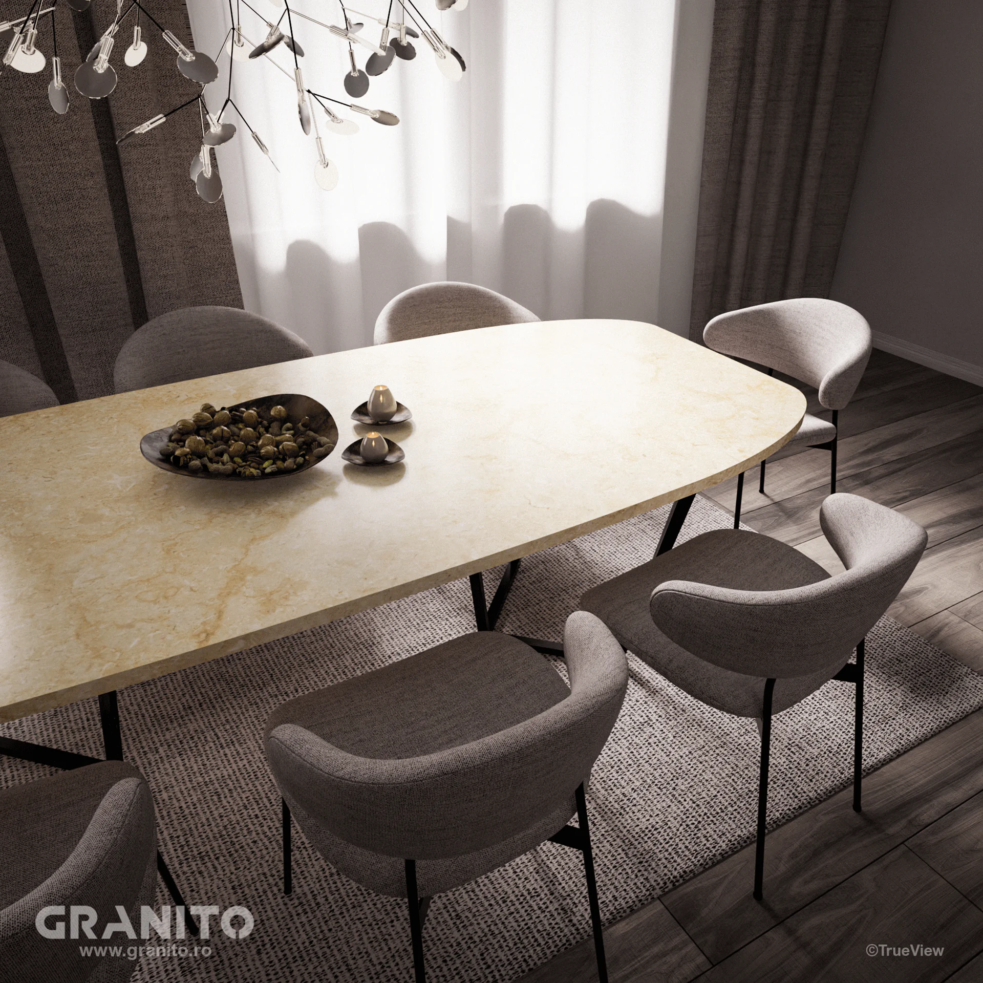 Mese Marmură Sunny - Image 1