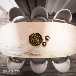 Mese Marmură Rușchița Roz-Intens