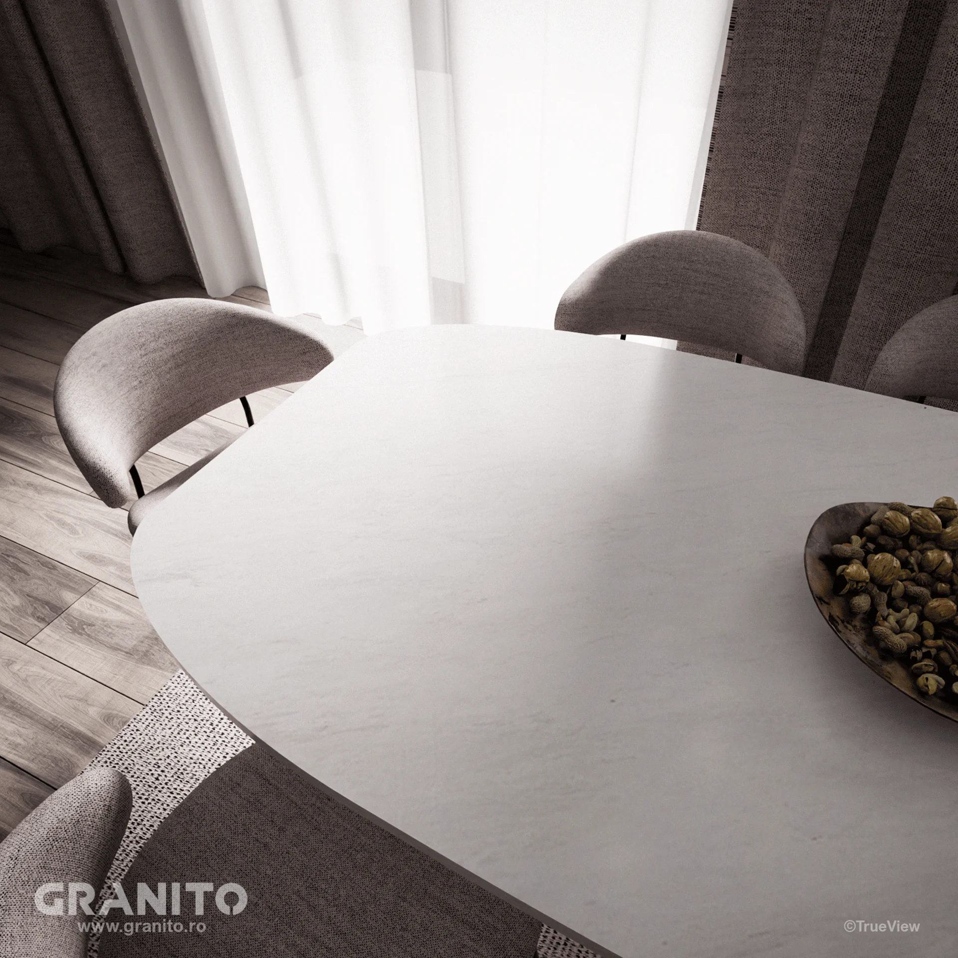 Mese Marmură Rușchița Alb - Image 1