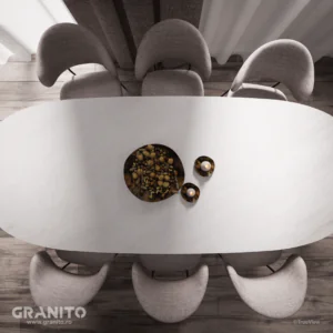 Mese Marmură Rușchița Alb - Image 3