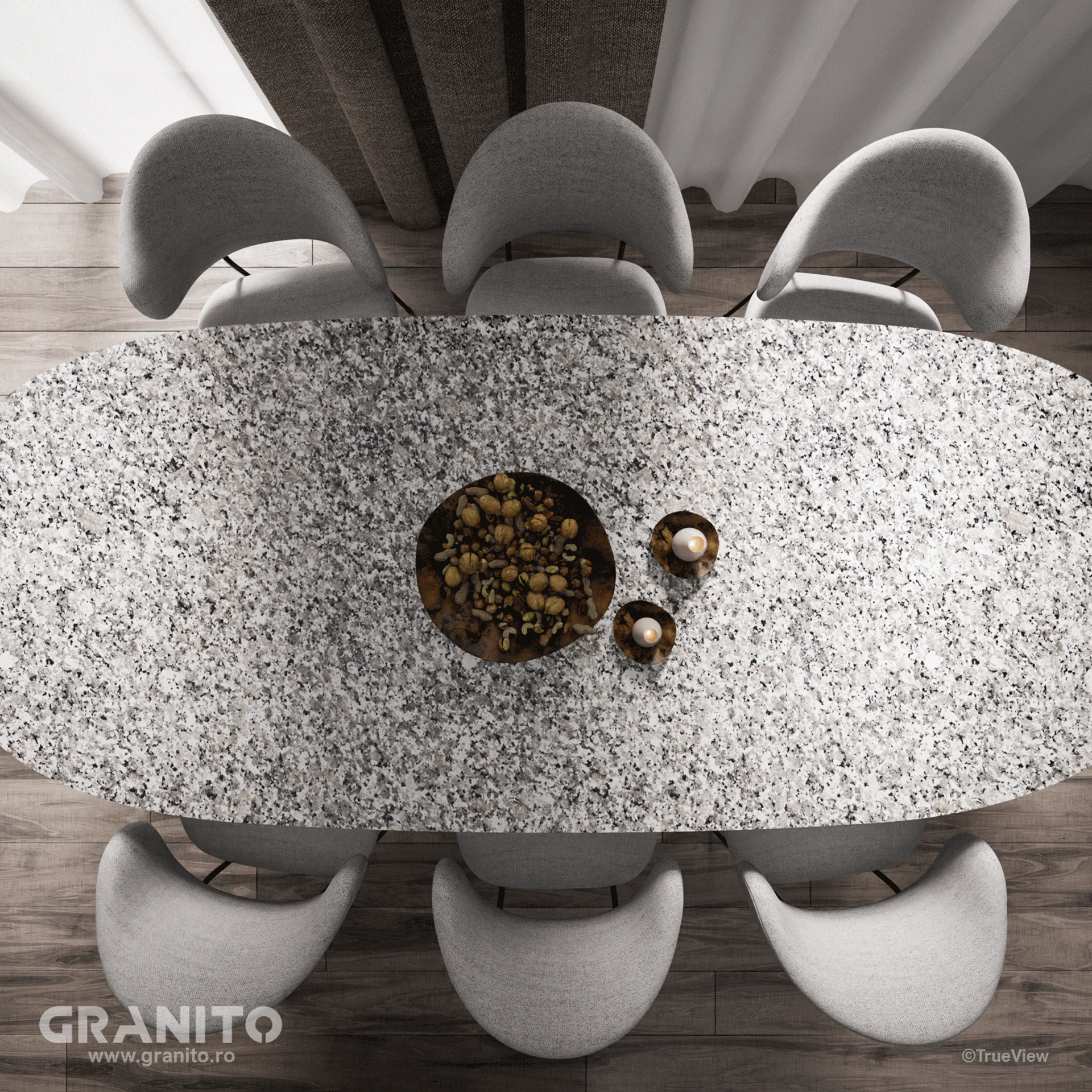 Mese Granit Bianco Sardo Lustruit - Image 2