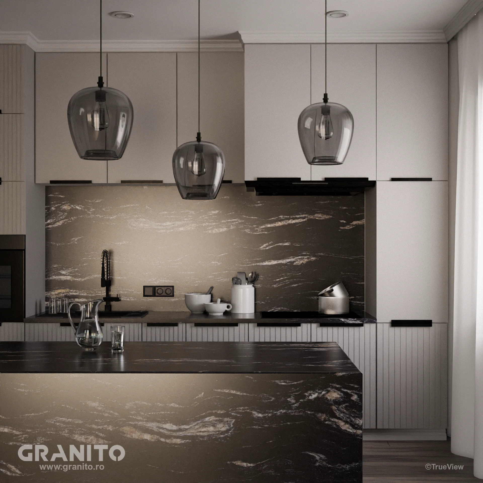 Blaturi de Bucătărie și Insule Granit Blue Night - Image 3