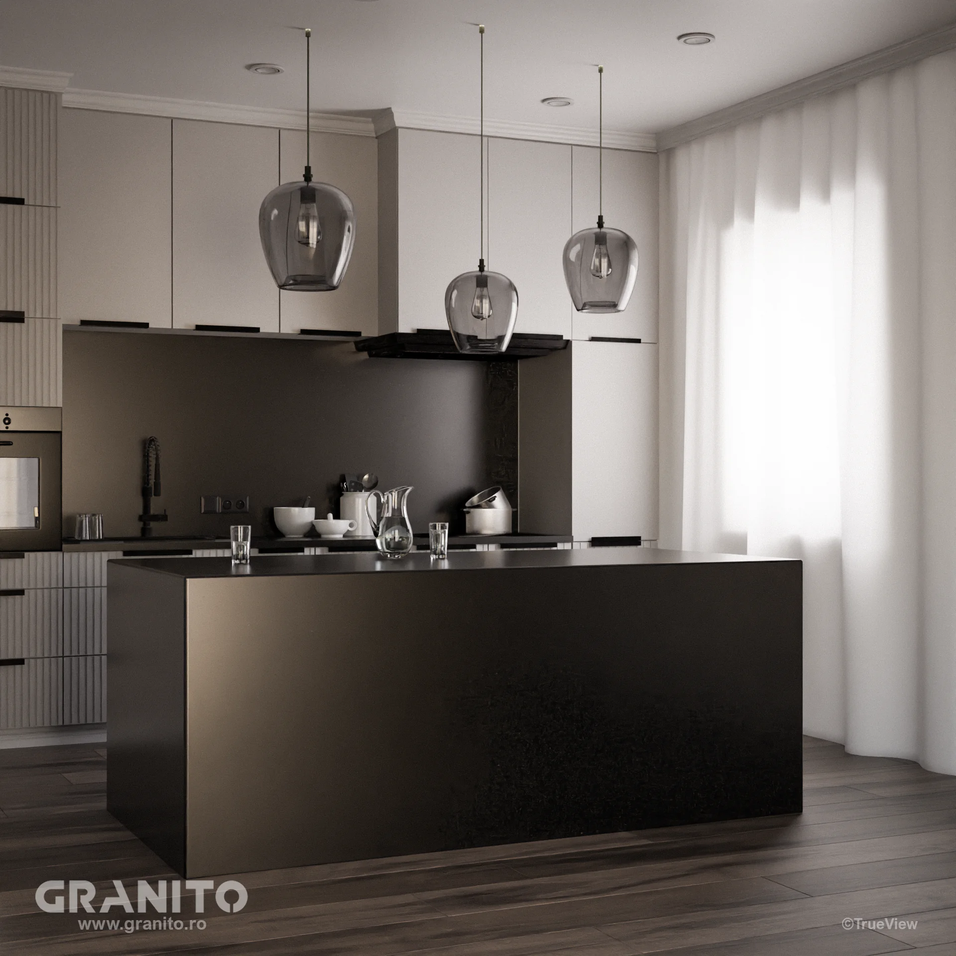 Blaturi de Bucătărie și Insule Granit Negru Absolut - Image 1