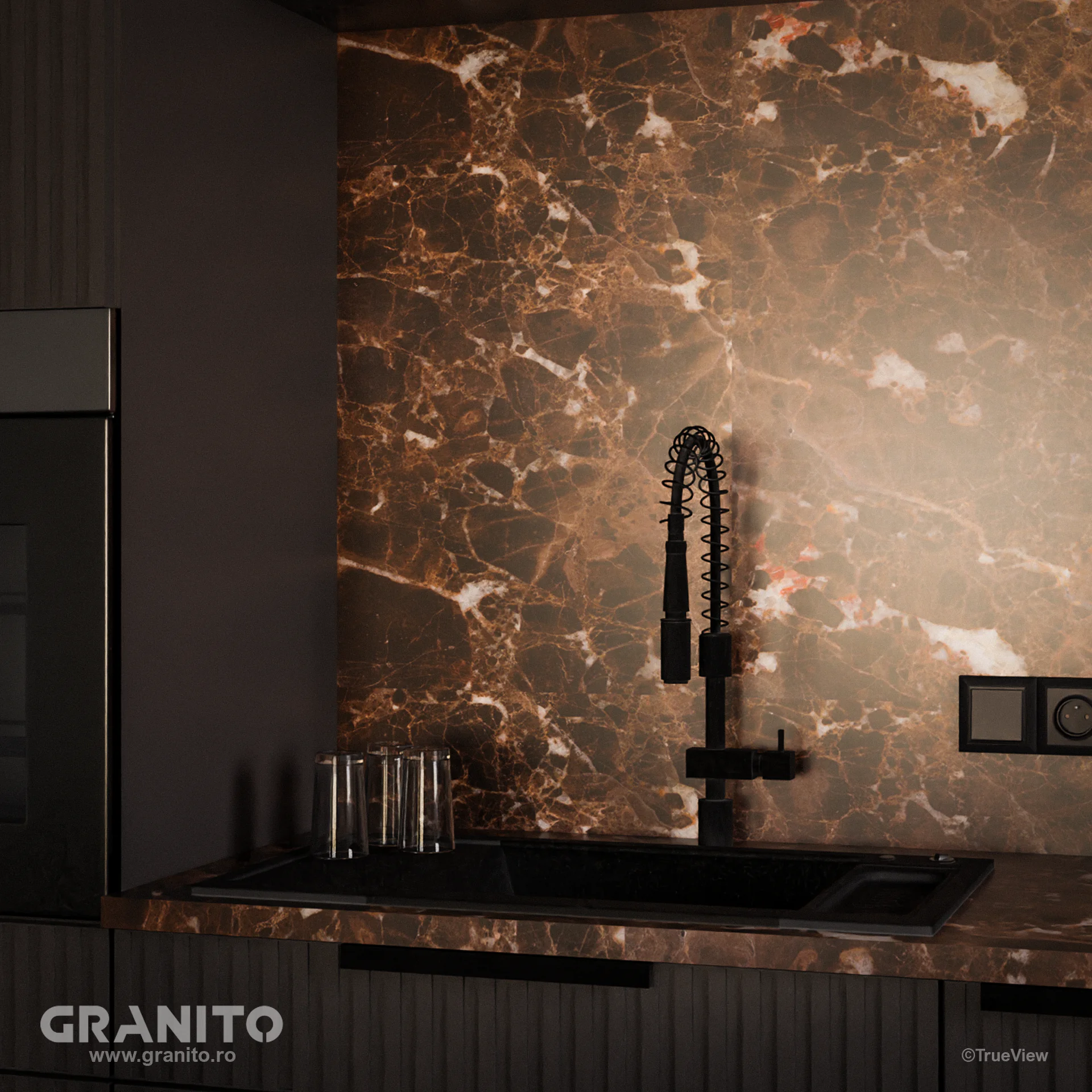 Blaturi de Bucătărie și Insule Marmură Emperador Dark - Image 2