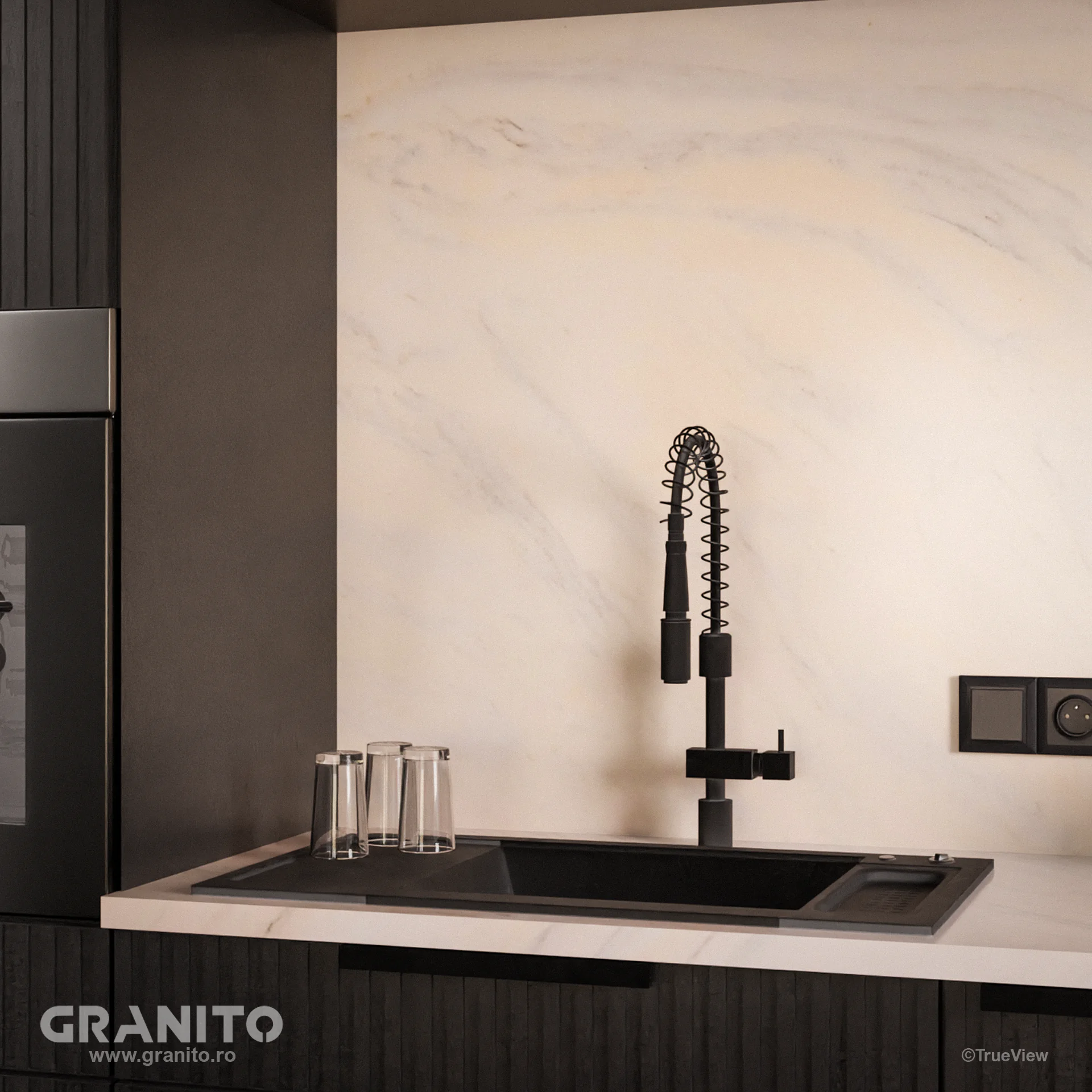 Blaturi de Bucătărie și Insule Marmură Rușchița Alb-Gălbui - Image 4