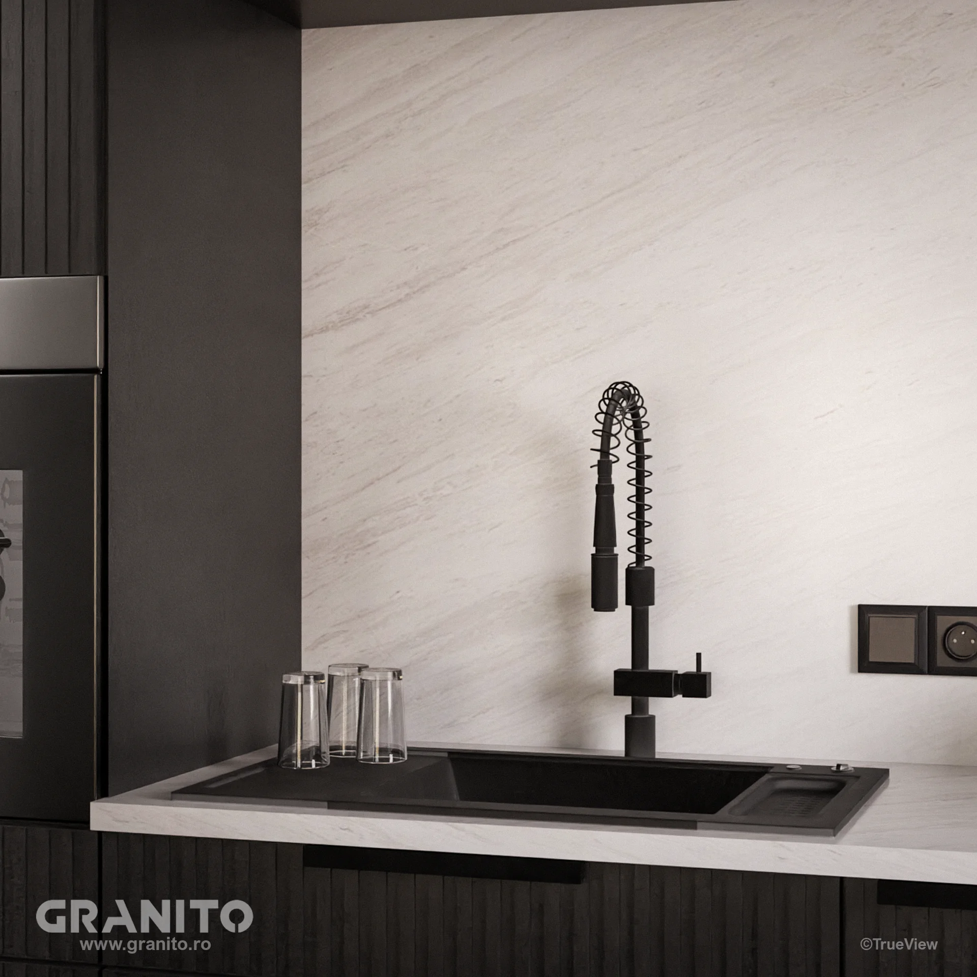 Blaturi de Bucătărie și Insule Marmură Rușchița Alb - Image 1