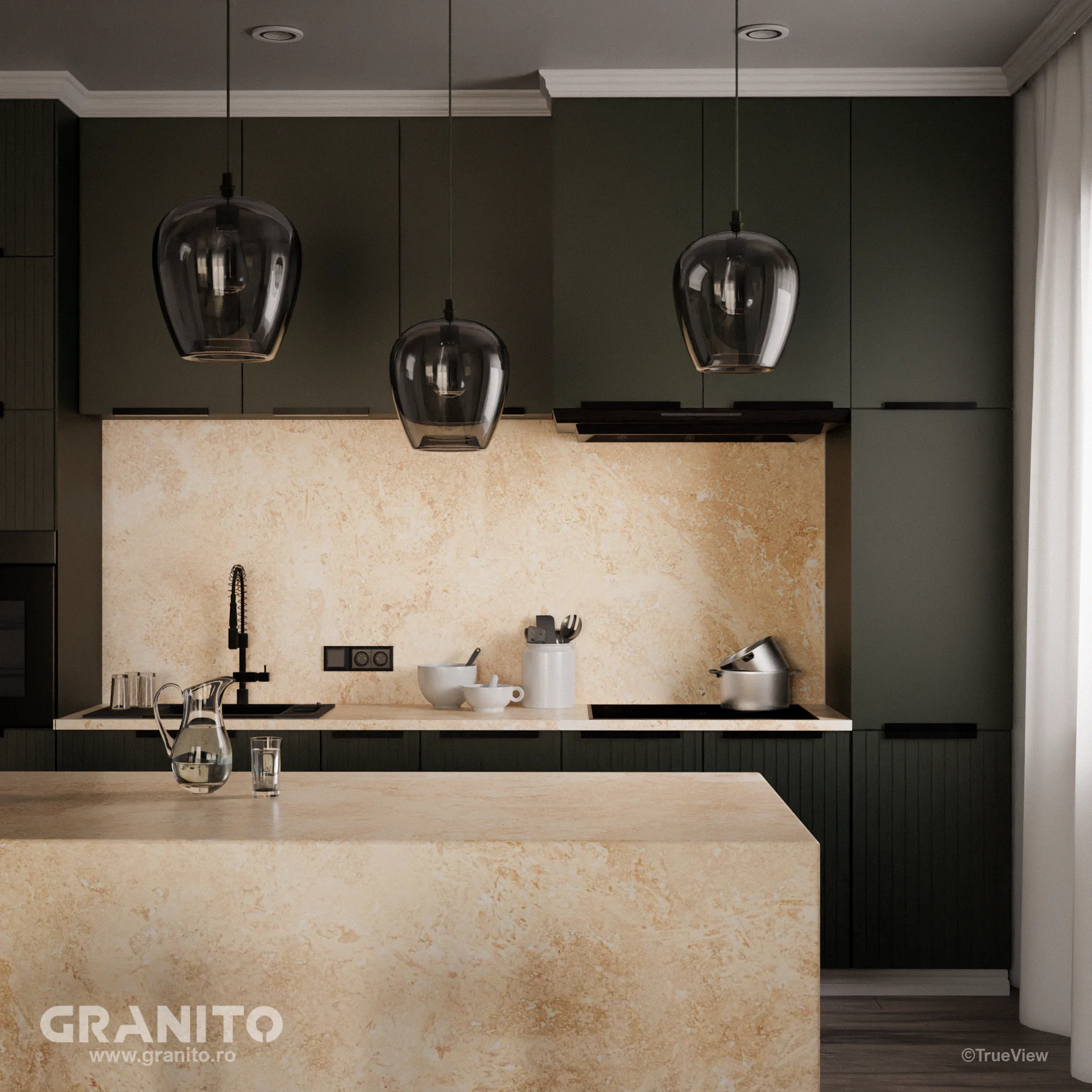 Blaturi de Bucătărie și Insule Travertin Clasic Cross Cut - Image 4