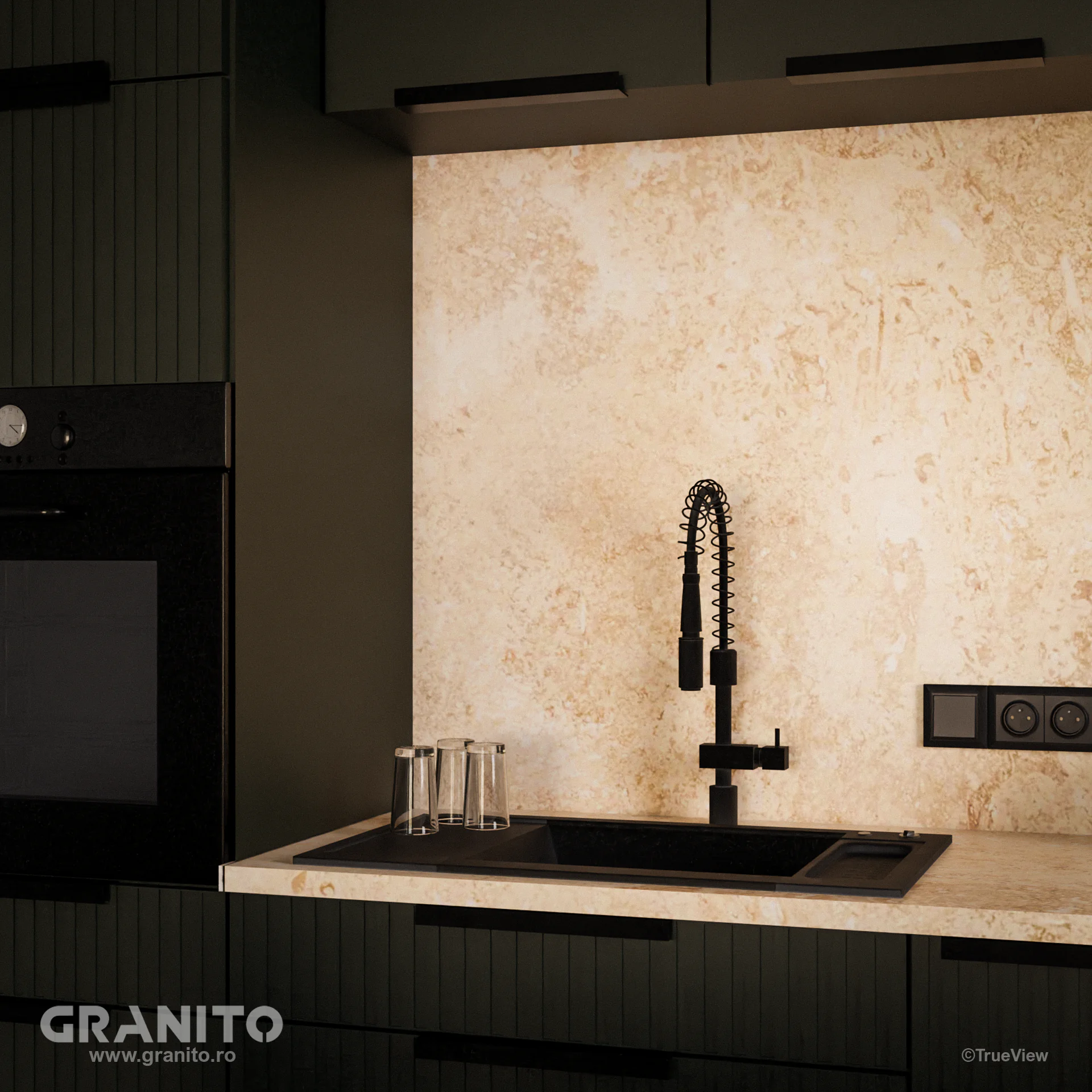 Blaturi de Bucătărie și Insule Travertin Clasic Cross Cut - Image 1