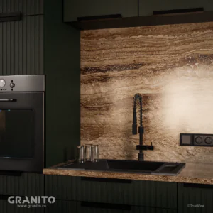 Blaturi de Bucătărie și Insule Travertin Noce Vein Cut - Image 2