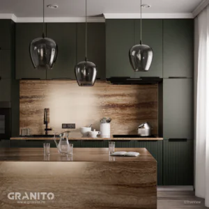 Blaturi de Bucătărie și Insule Travertin Noce Vein Cut - Image 3