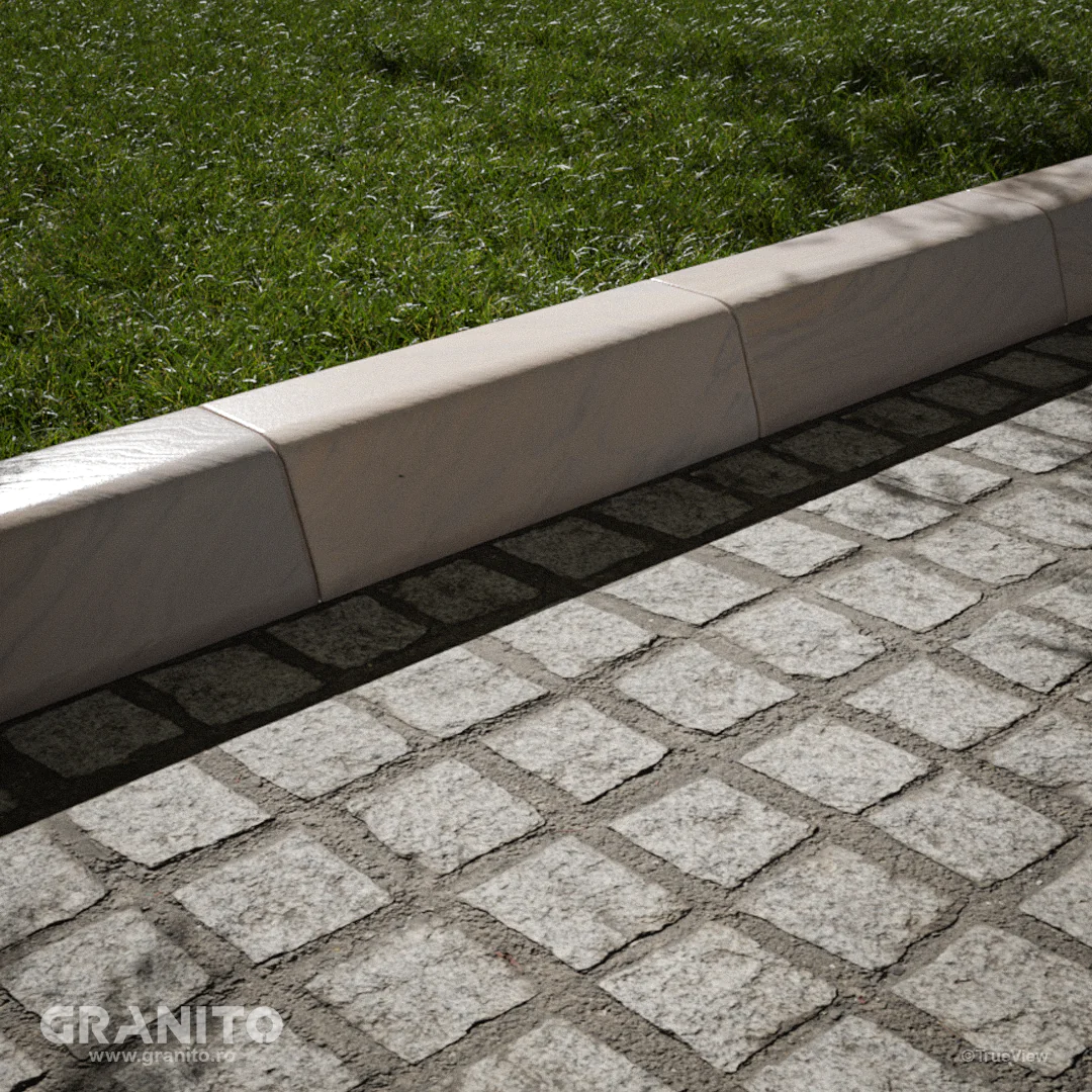 Borduri Marmură Rușchița Alb-Gălbui - Image 2