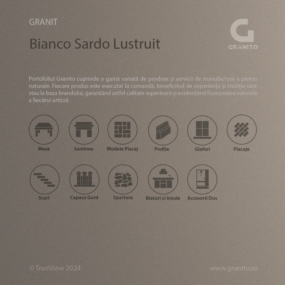 Granit Bianco Sardo Lustruit - Image 5