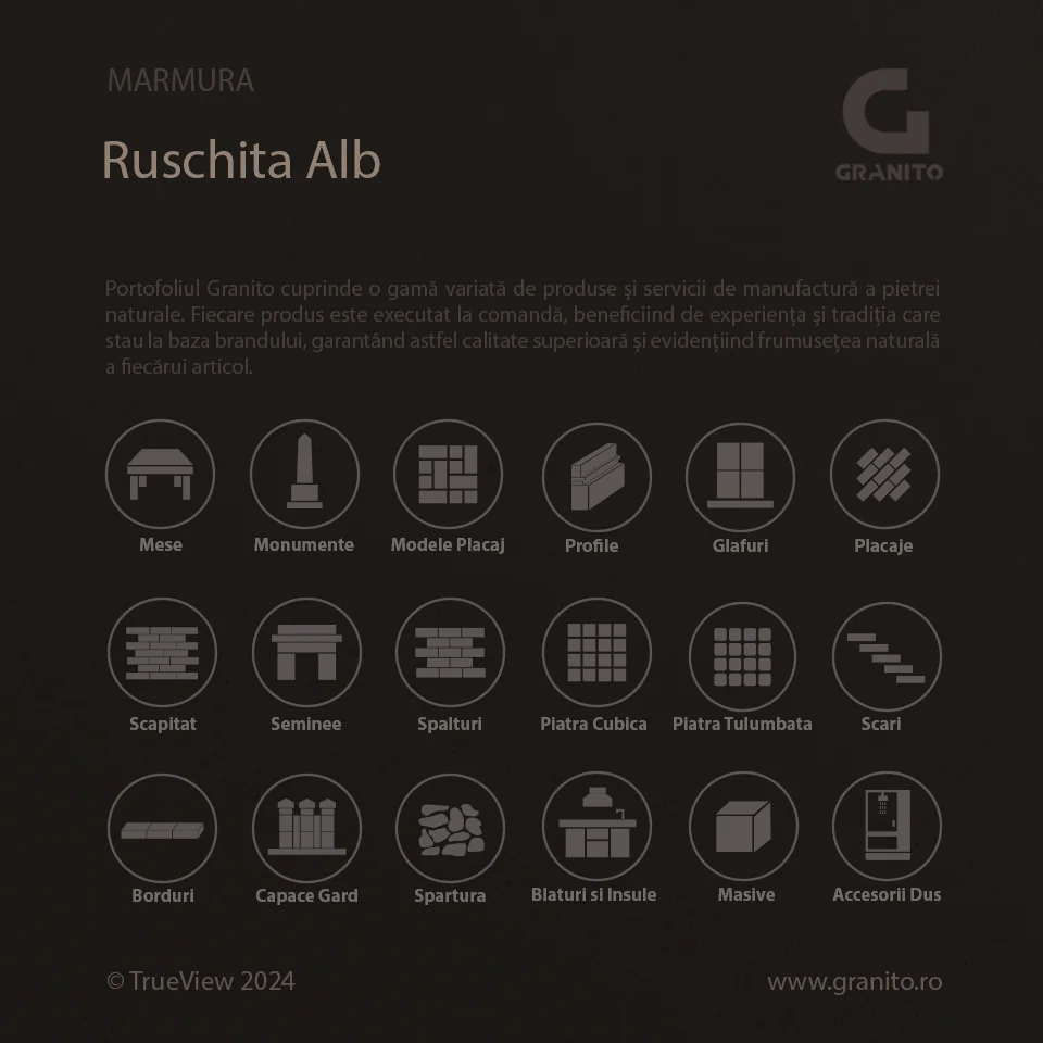 Marmură Rușchița Alb - Image 5