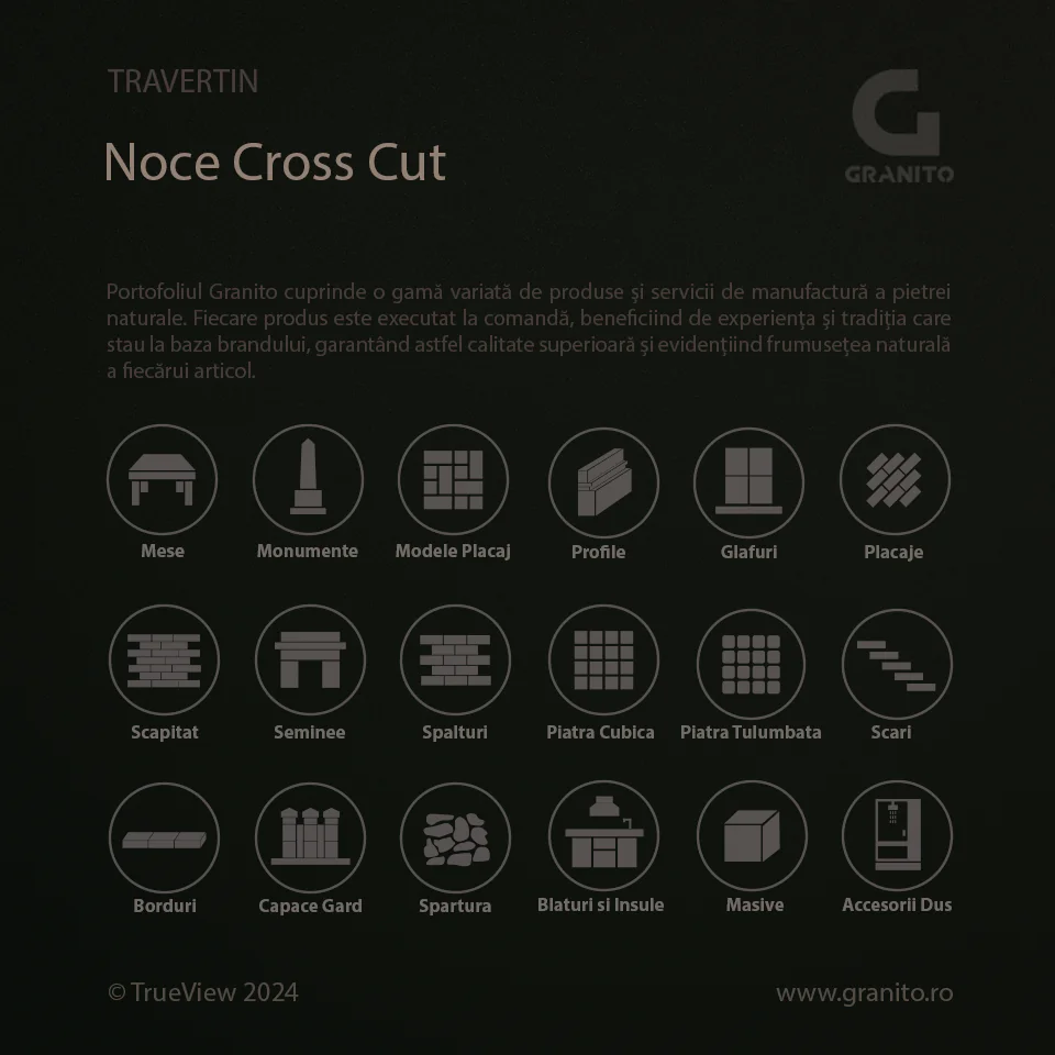 Accesorii pentru Duș Travertin Noce Cross Cut - Image 7