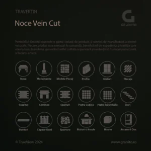 Trepte și Contratrepte Travertin Noce Vein Cut - Image 4