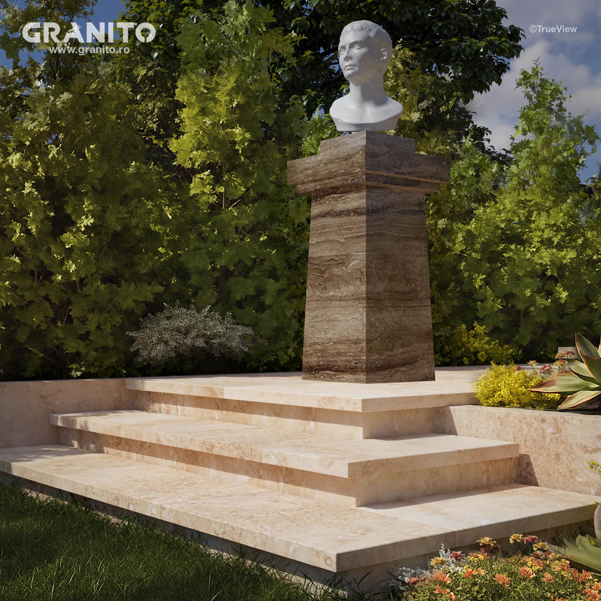 Monumente Travertin Noce Vein Cut - Image 3