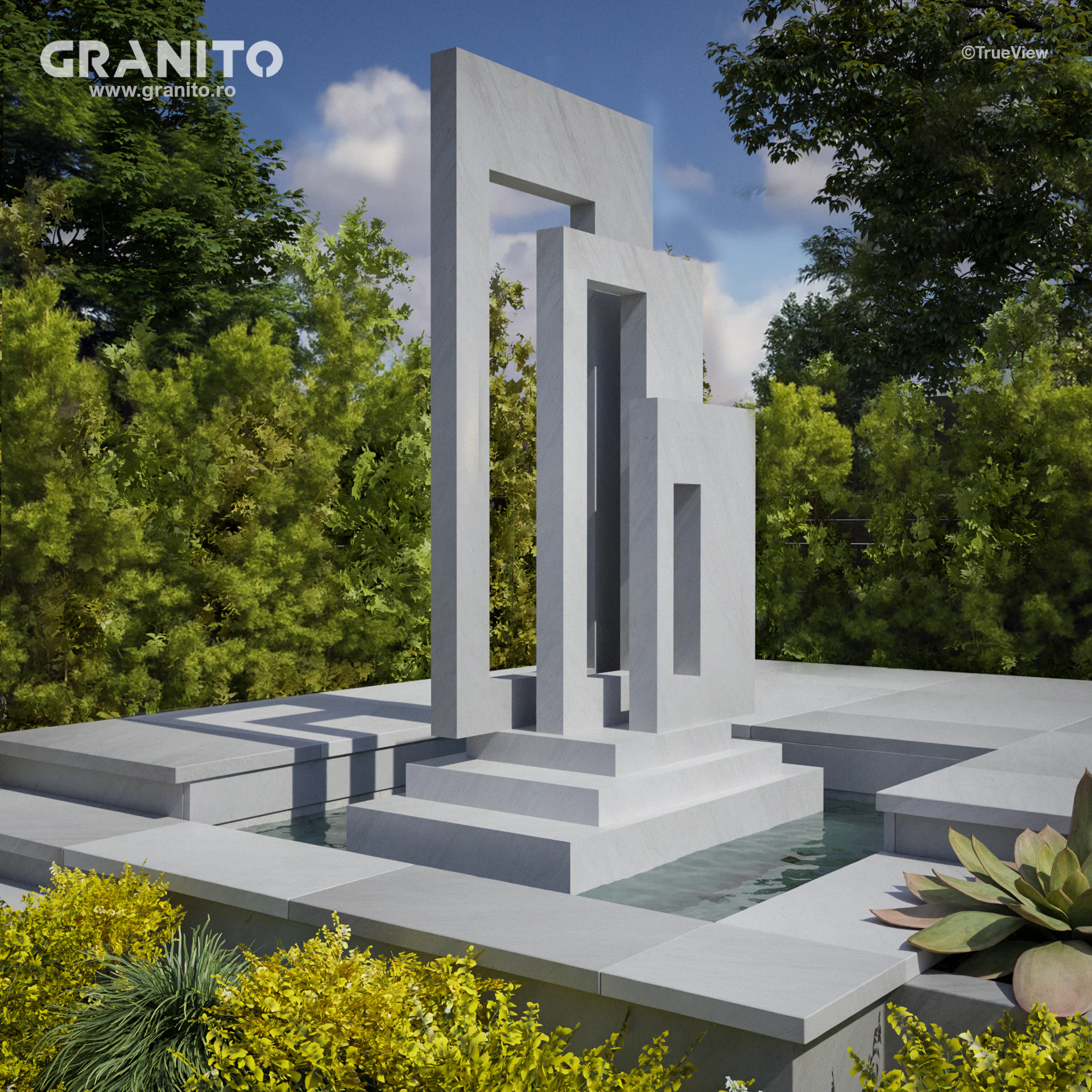 Monumente Marmură Rușchița Alb - Image 3