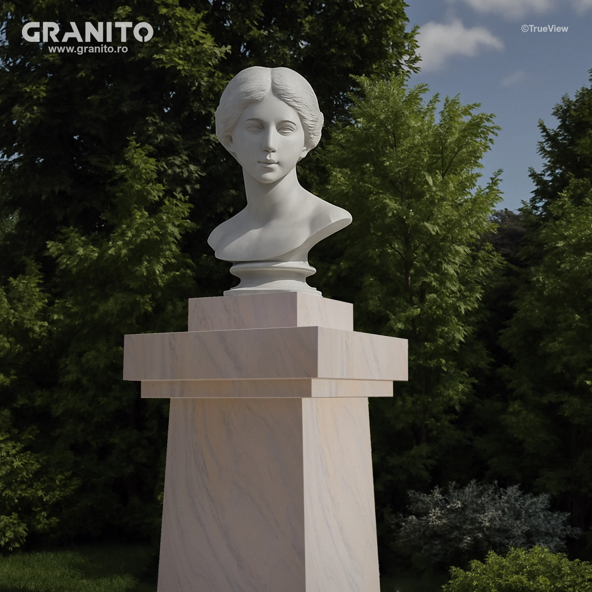 Monumente Marmură Rușchița Alb-Gălbui - Image 2