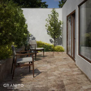 Placaje Exterior Travertin Noce Cross Cut - Image 2