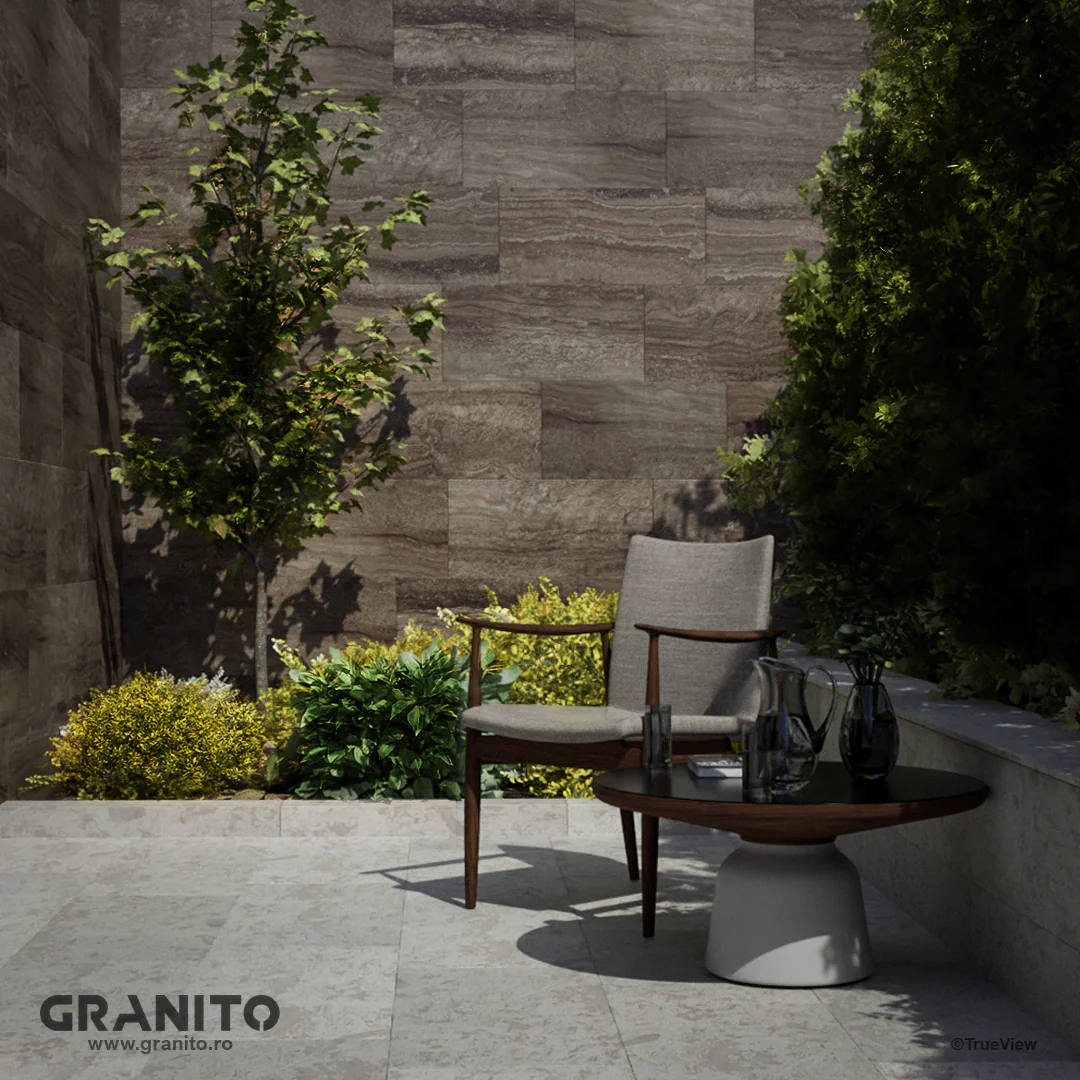 Placaje Exterior Travertin Noce Vein Cut - Image 3