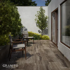 Placaje Exterior Travertin Noce Vein Cut - Image 2