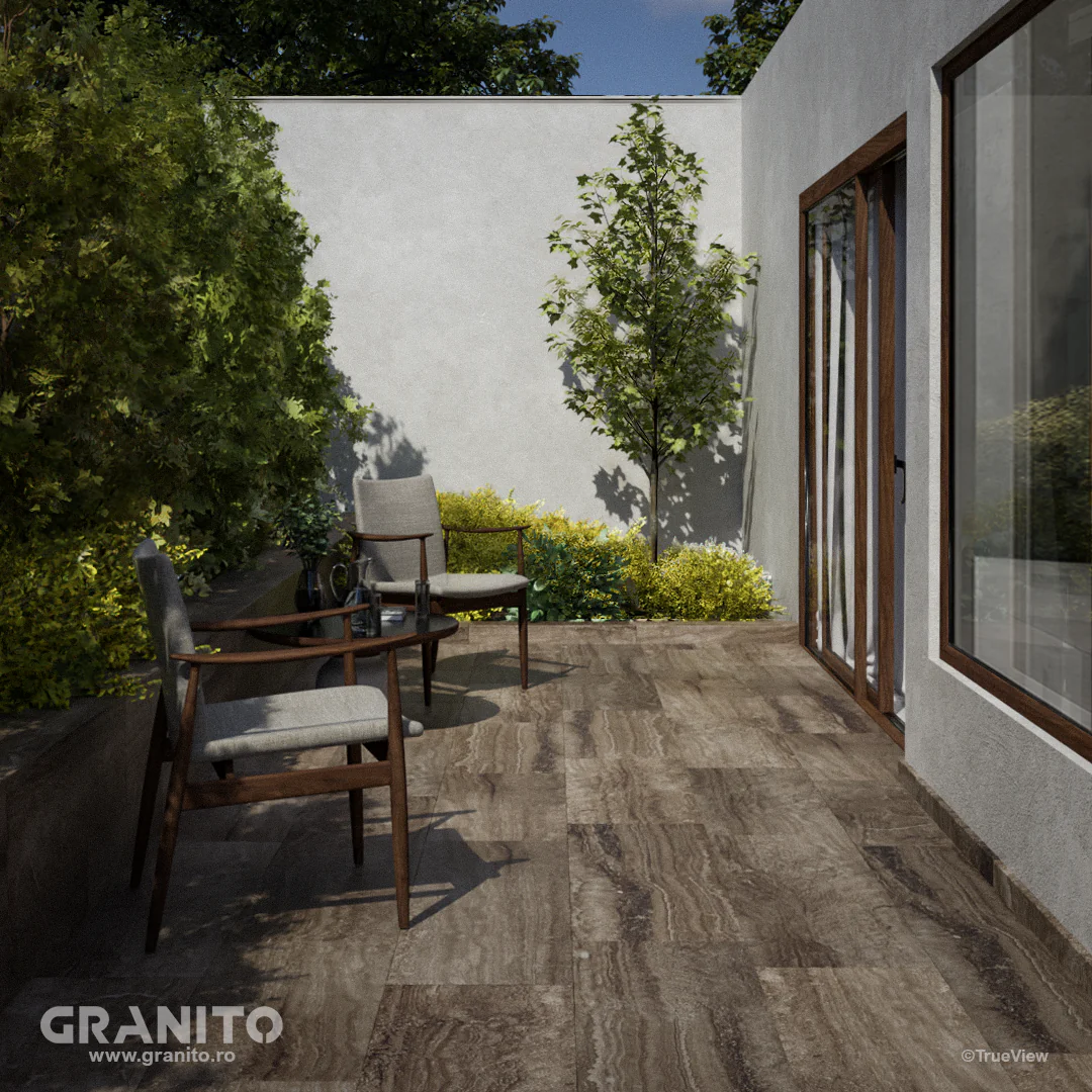 Placaje Exterior Travertin Noce Vein Cut - Image 2