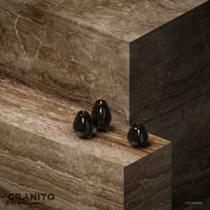 Masive Travertin Noce Vein Cut