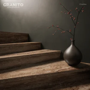 Trepte și Contratrepte Travertin Noce Vein Cut