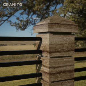 Capace pentru Gard Travertin Noce Vein Cut