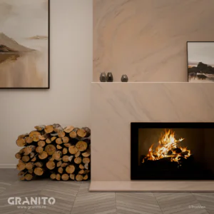 Șeminee Marmură Rușchița Alb-Gălbui