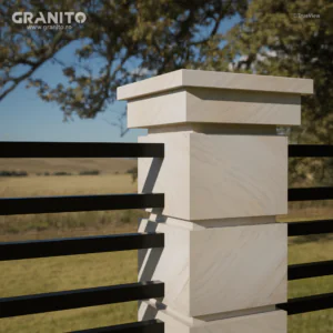 Capace pentru Gard Marmură Rușchița Alb-Gălbui