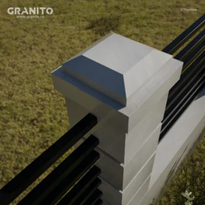 Capace pentru Gard Marmură Rușchița Alb