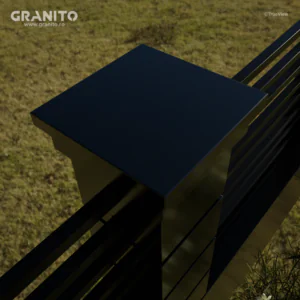 Capace pentru Gard Granit Negru Absolut